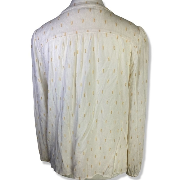 ⭐️LOFT Lightweight Textured Shimmer Peasant Blouse - Picture 4 of 7